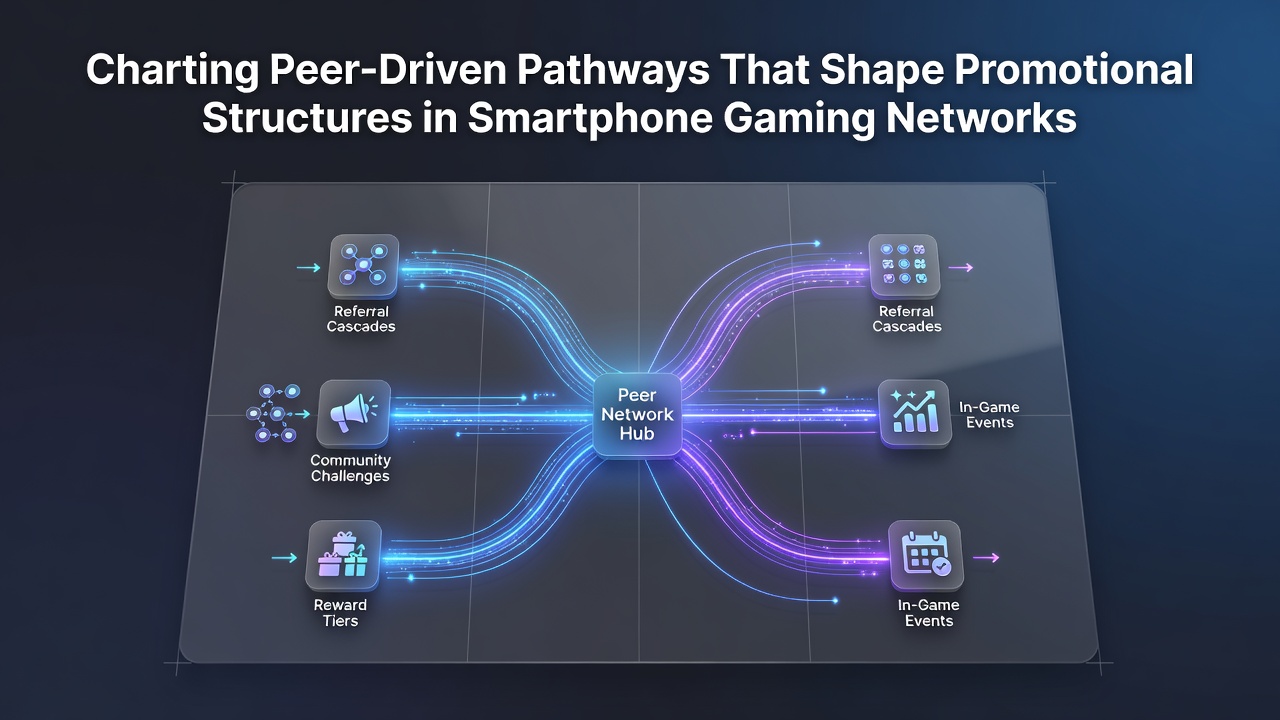 Darstellung von Peer-Netzwerken und Werbestrukturen in mobilen Gaming-Umgebungen