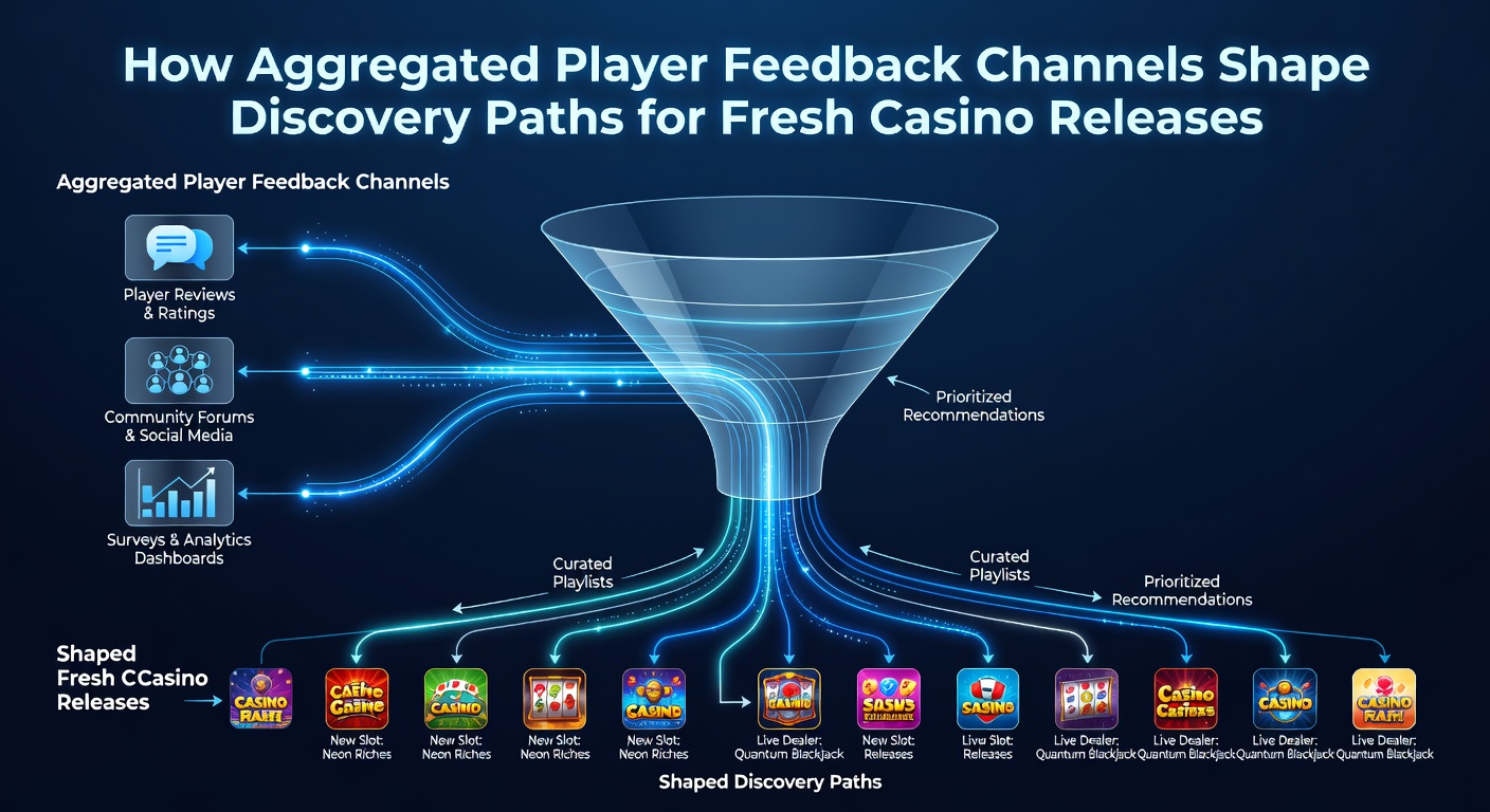 Beispielhafte Darstellung von Feedback-Datenströmen bei neuen Casino-Veröffentlichungen