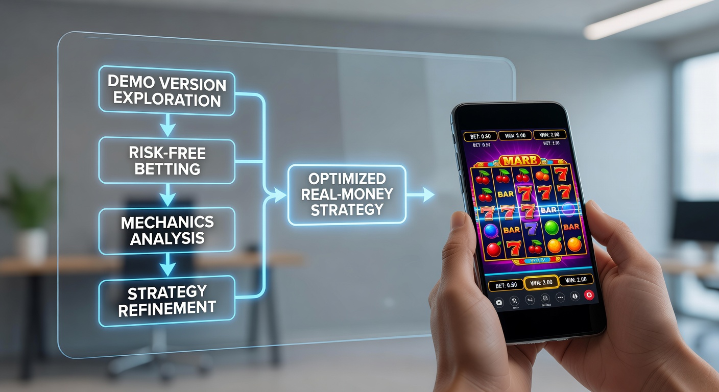 Spieler testet Demoversion eines neuen Mobile Slots auf Smartphone